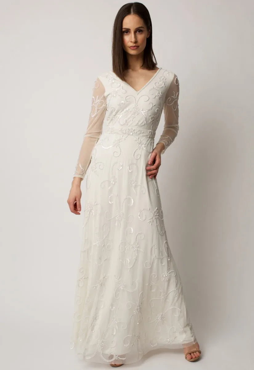 Raishma White Jayne Bridal Maxi Dress
