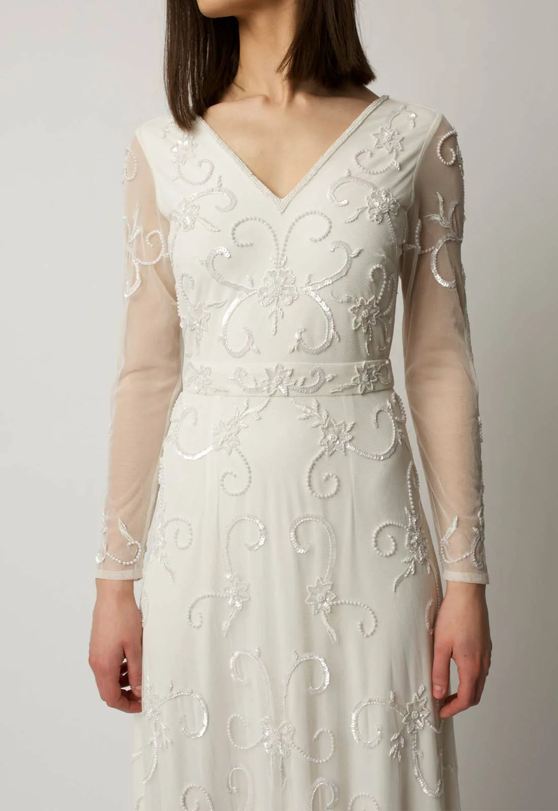 Raishma White Jayne Bridal Maxi Dress-83907