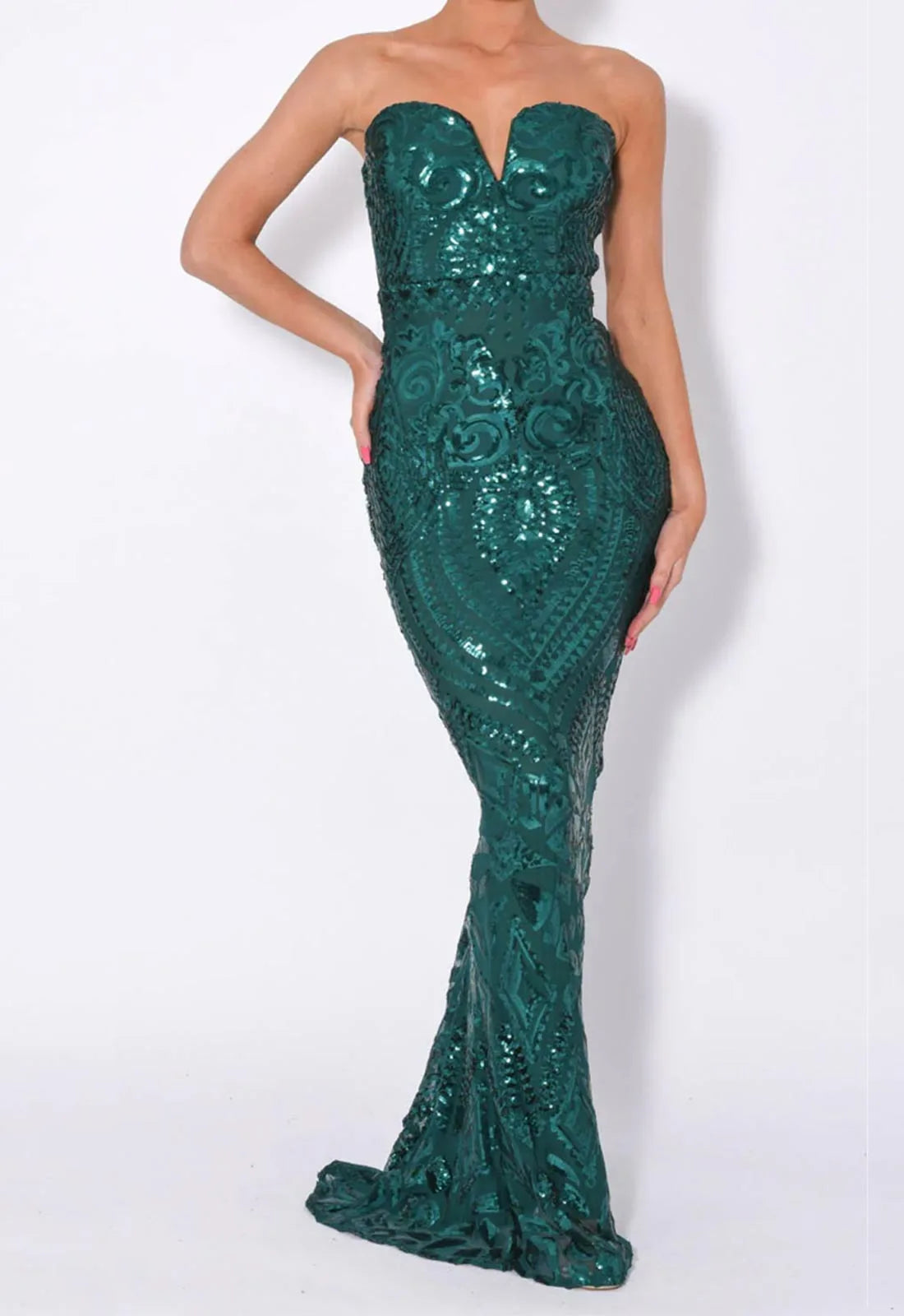 Nazz Collection Green Kenza Maxi Dress-116472