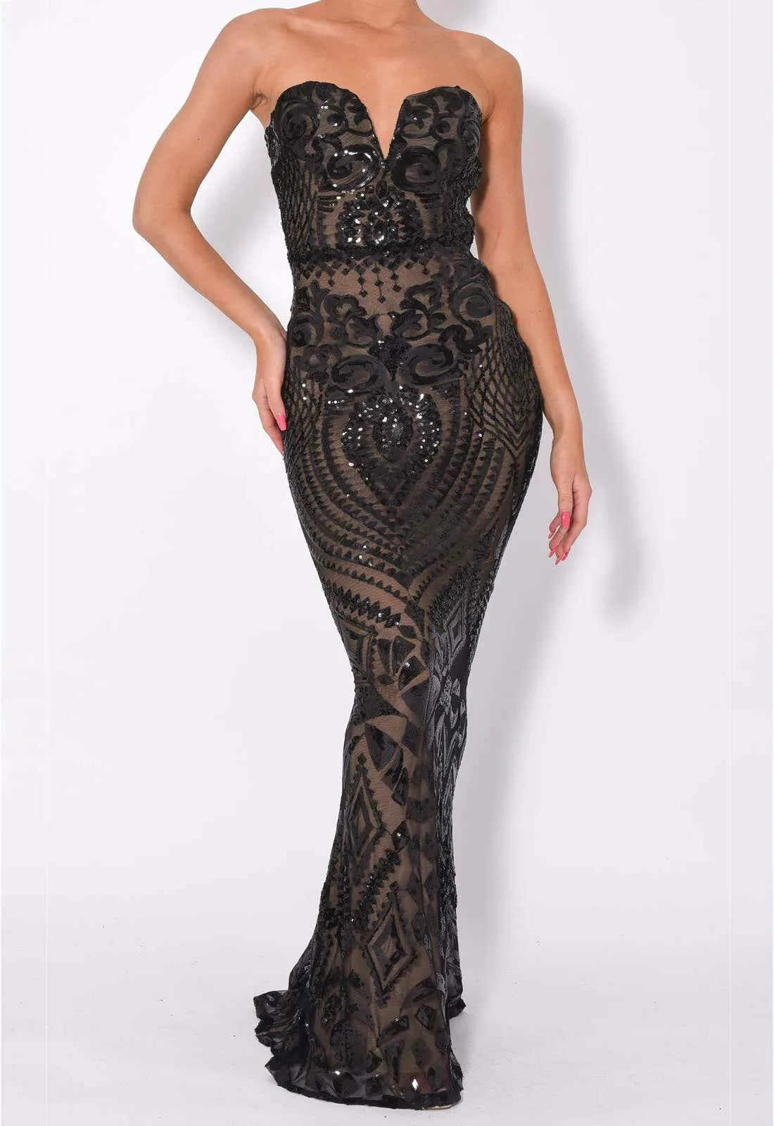 NAZZ Collection Black Kenza Maxi Dress-106542