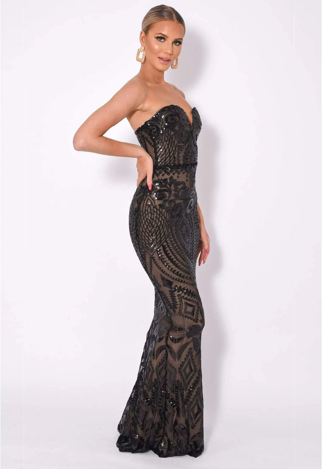 NAZZ Collection Black Kenza Maxi Dress-106540