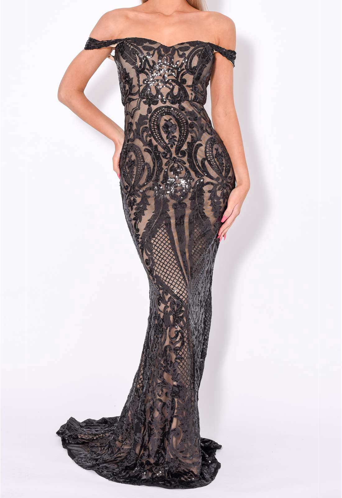 Nazz Collection Black Layali Maxi Dress-106569