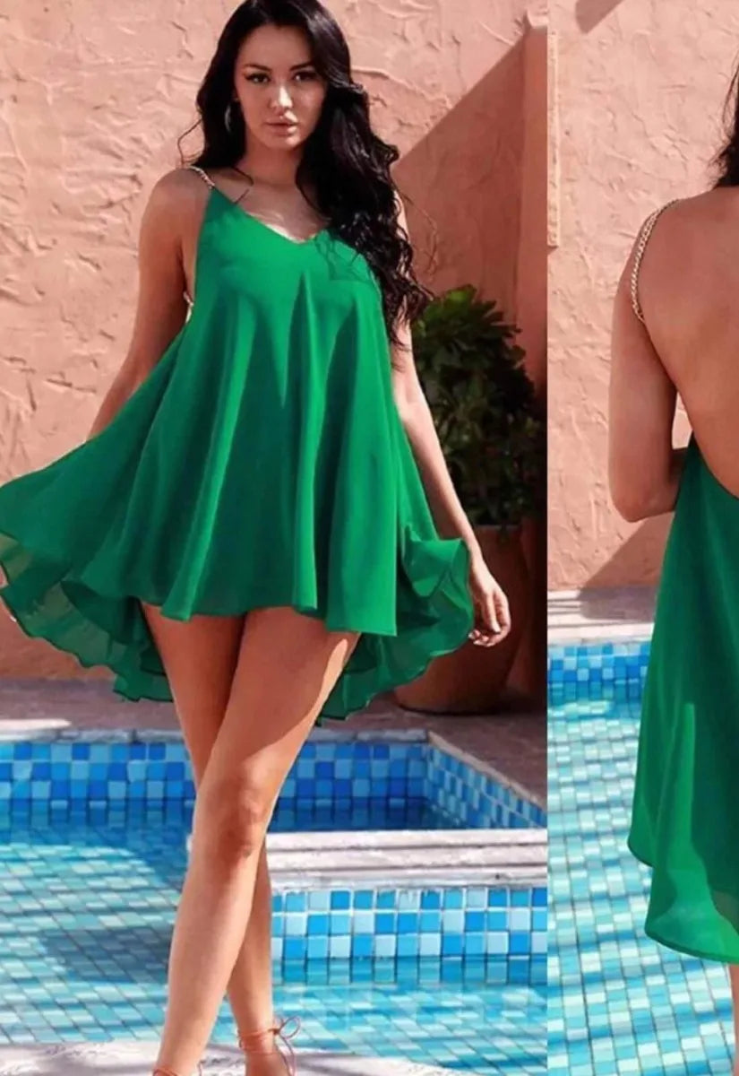 Nazz Green Maddie Mini Dress