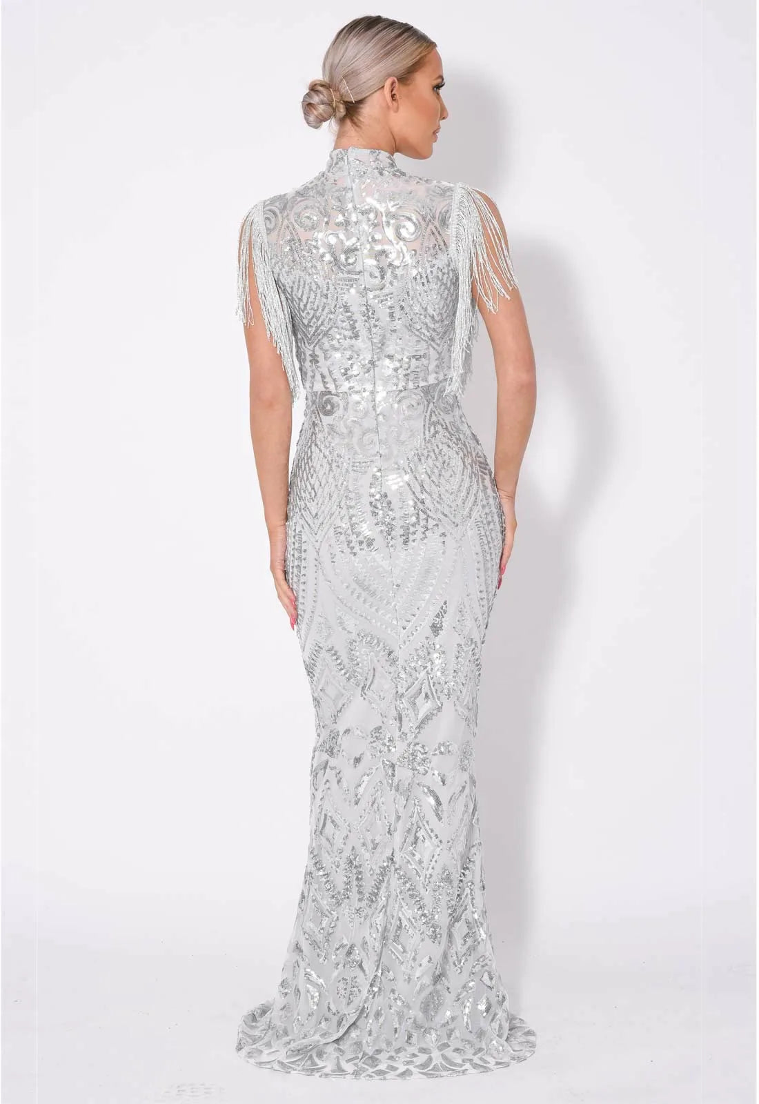 Nazz Collection Silver Magic Maxi Dress-106703