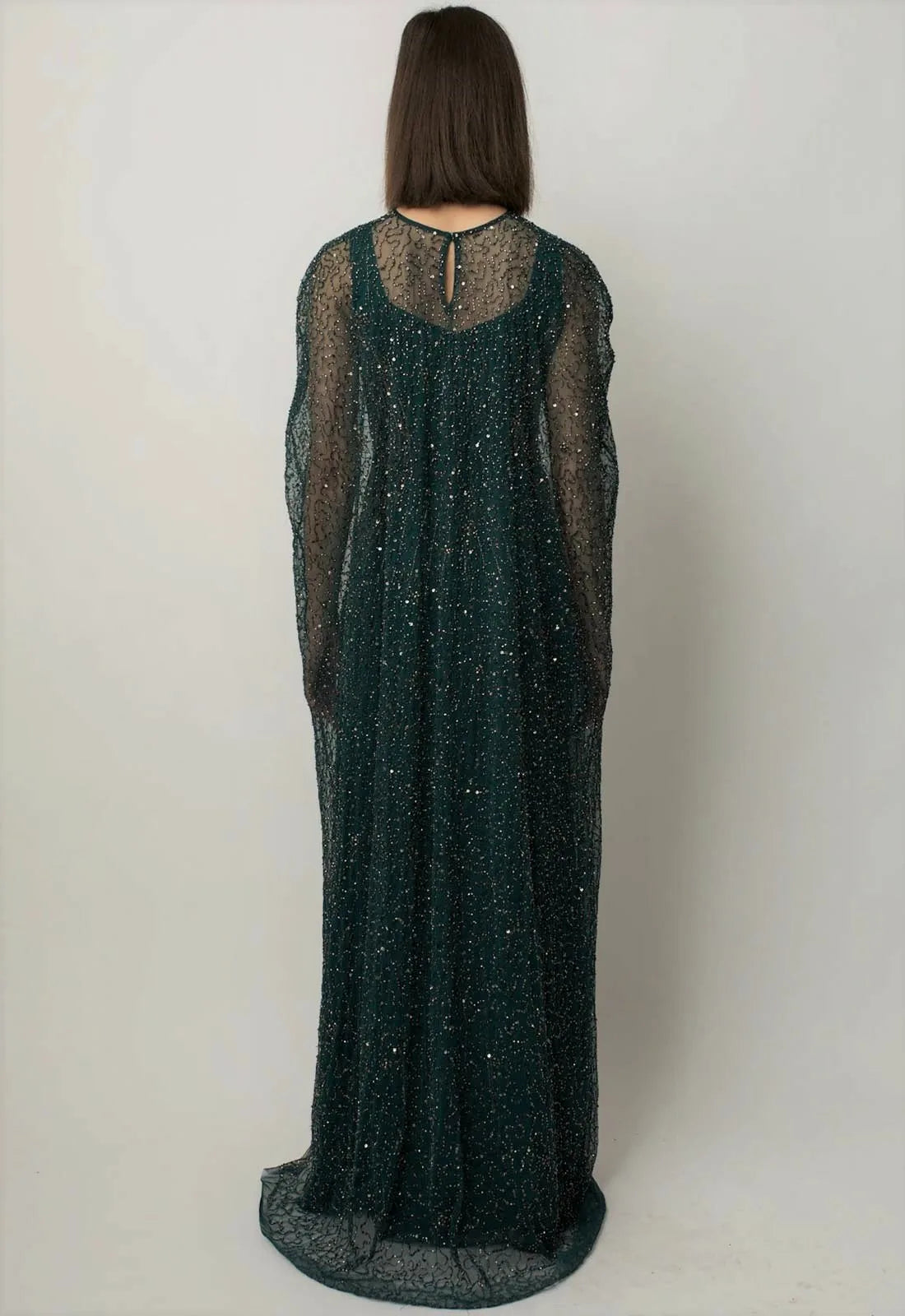 Raishma Green Melony Cape Gown-79741