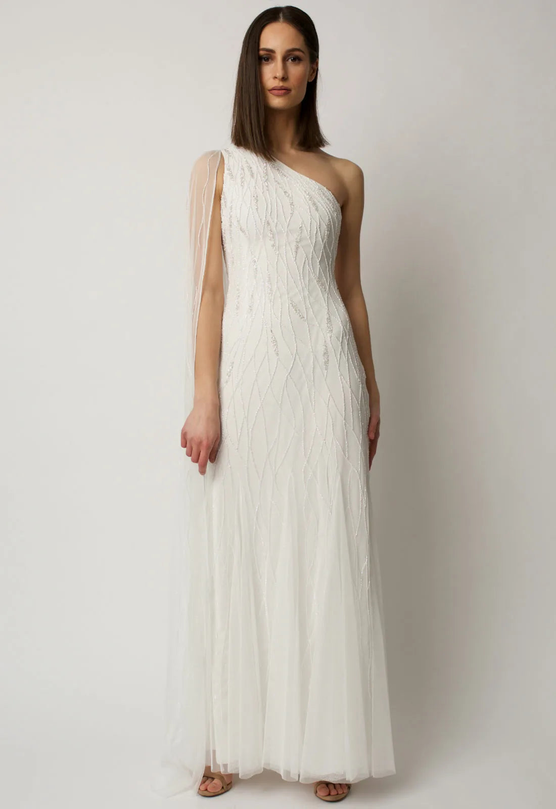 Raishma white Mila Bridal Evening Dress