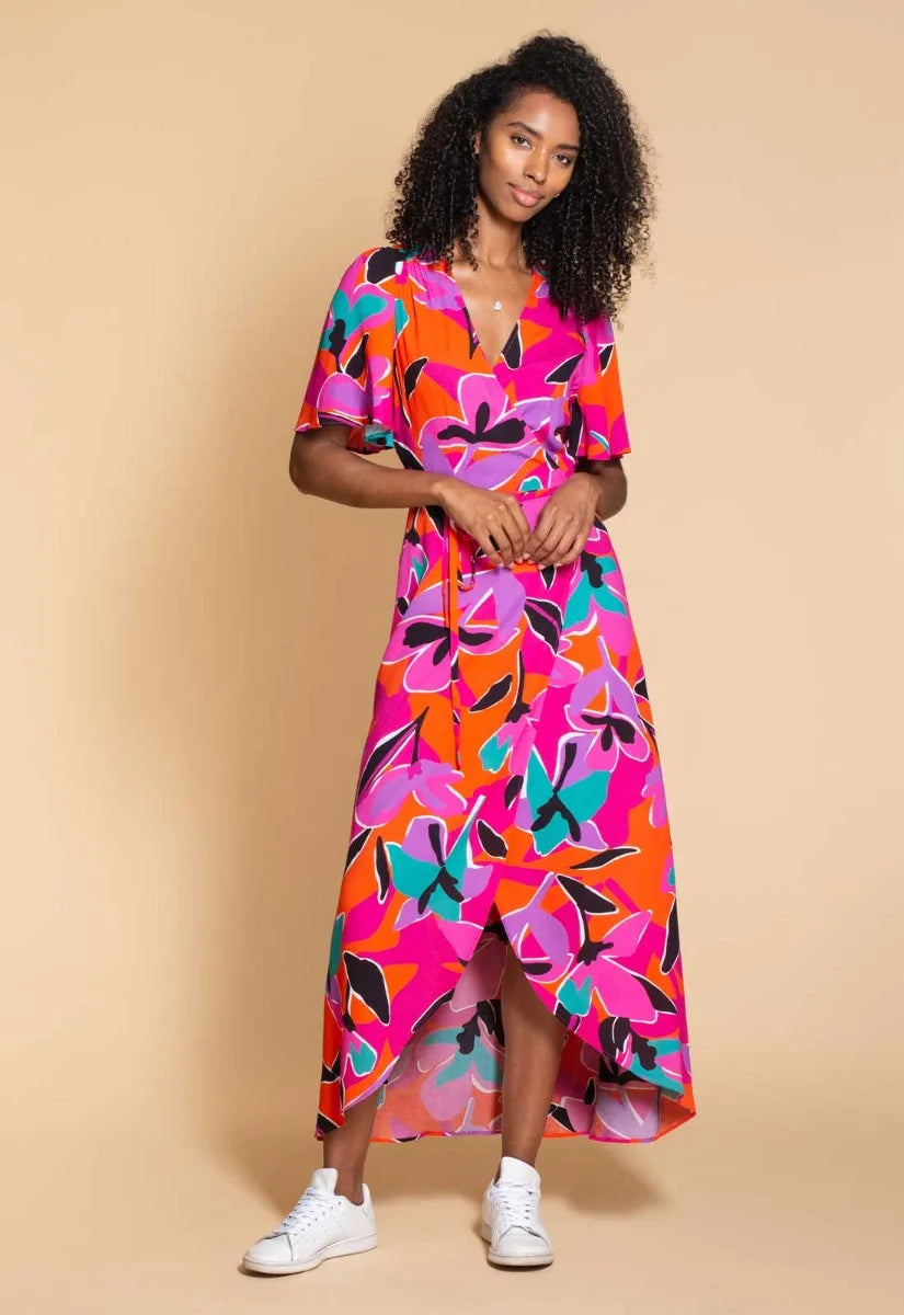 Hide the Label Pink Rosa Print Maxi Dress