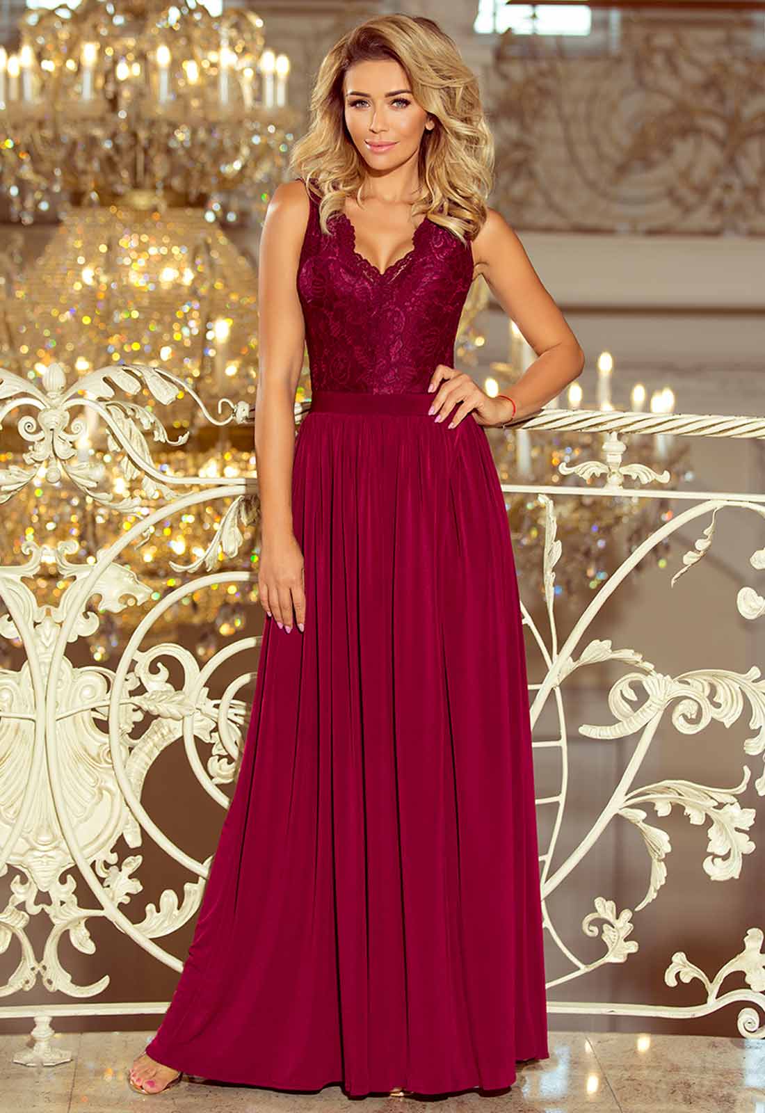 LBD Exclusive Burgundy Lea Maxi Dress-0