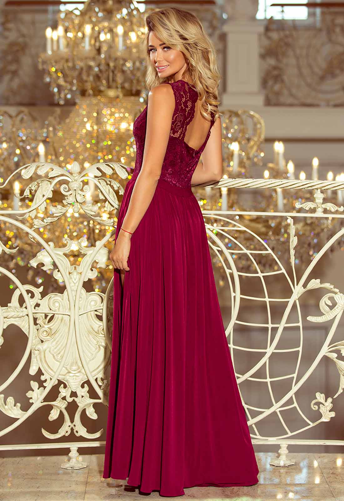 LBD Exclusive Burgundy Lea Maxi Dress-106088