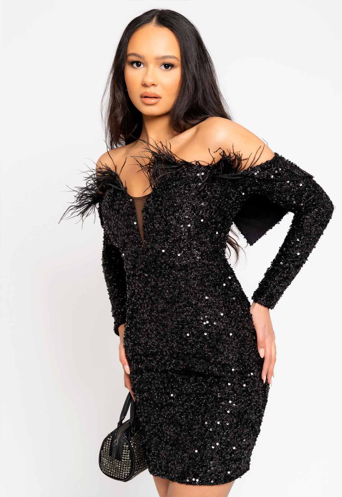 Nazz Collection Black Guestlist Sequin Mini Dress-112142