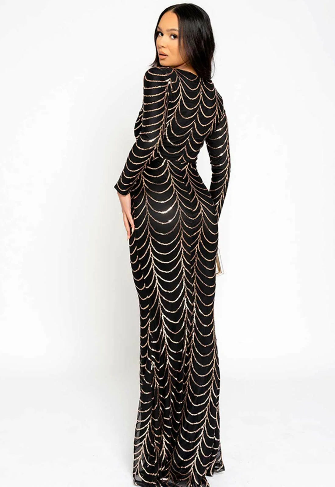 Nazz Collection Gold Darkest Secret Maxi Dress-112414