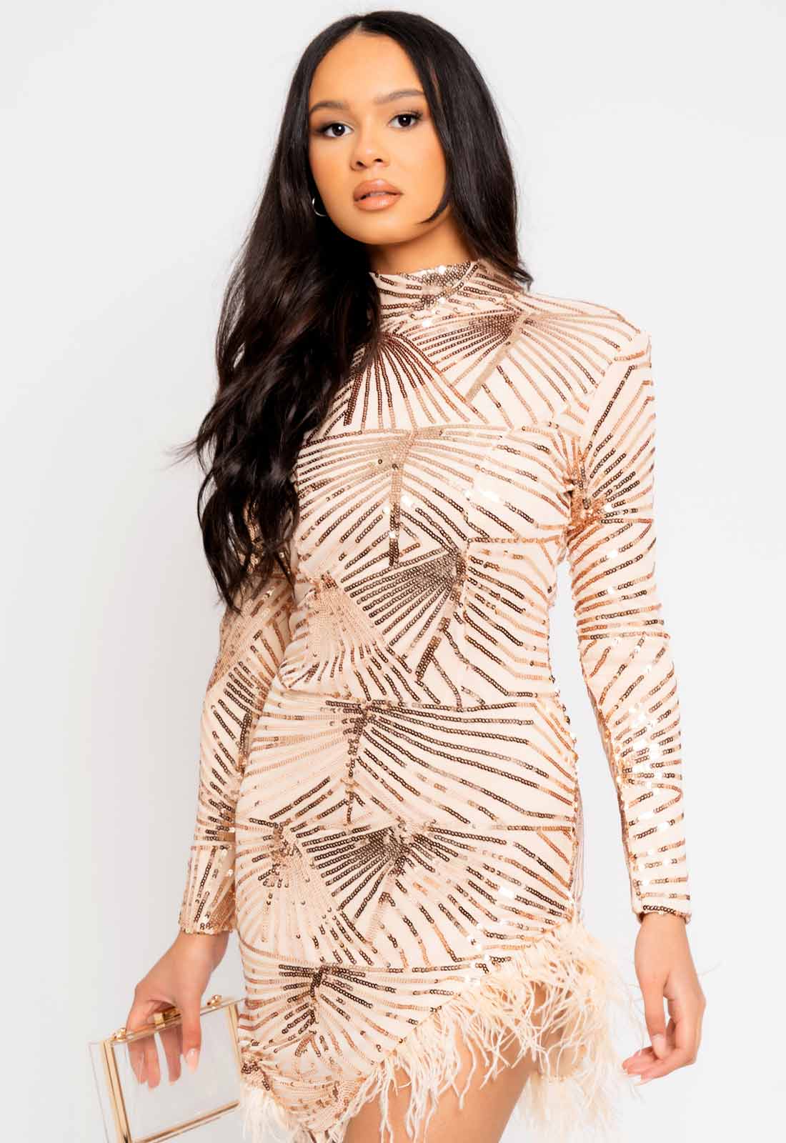 Nazz Collection Gold After Party Dress-112346