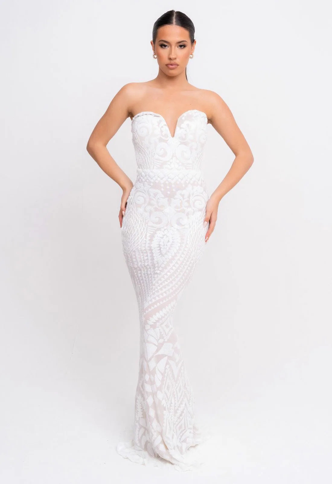 Nazz Collection White Kenza Maxi Dress-106637