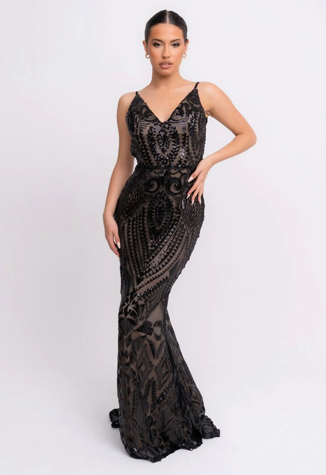 NAZZ Collection Black Spotlight Maxi Dress-106749