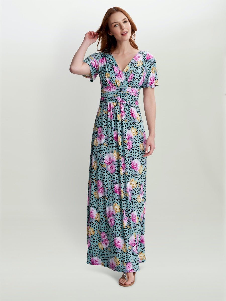 Gina Bacconi Eau Niki Jersey Maxi Dress