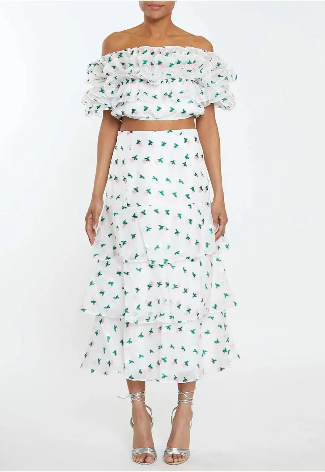 Organza bardot top sale