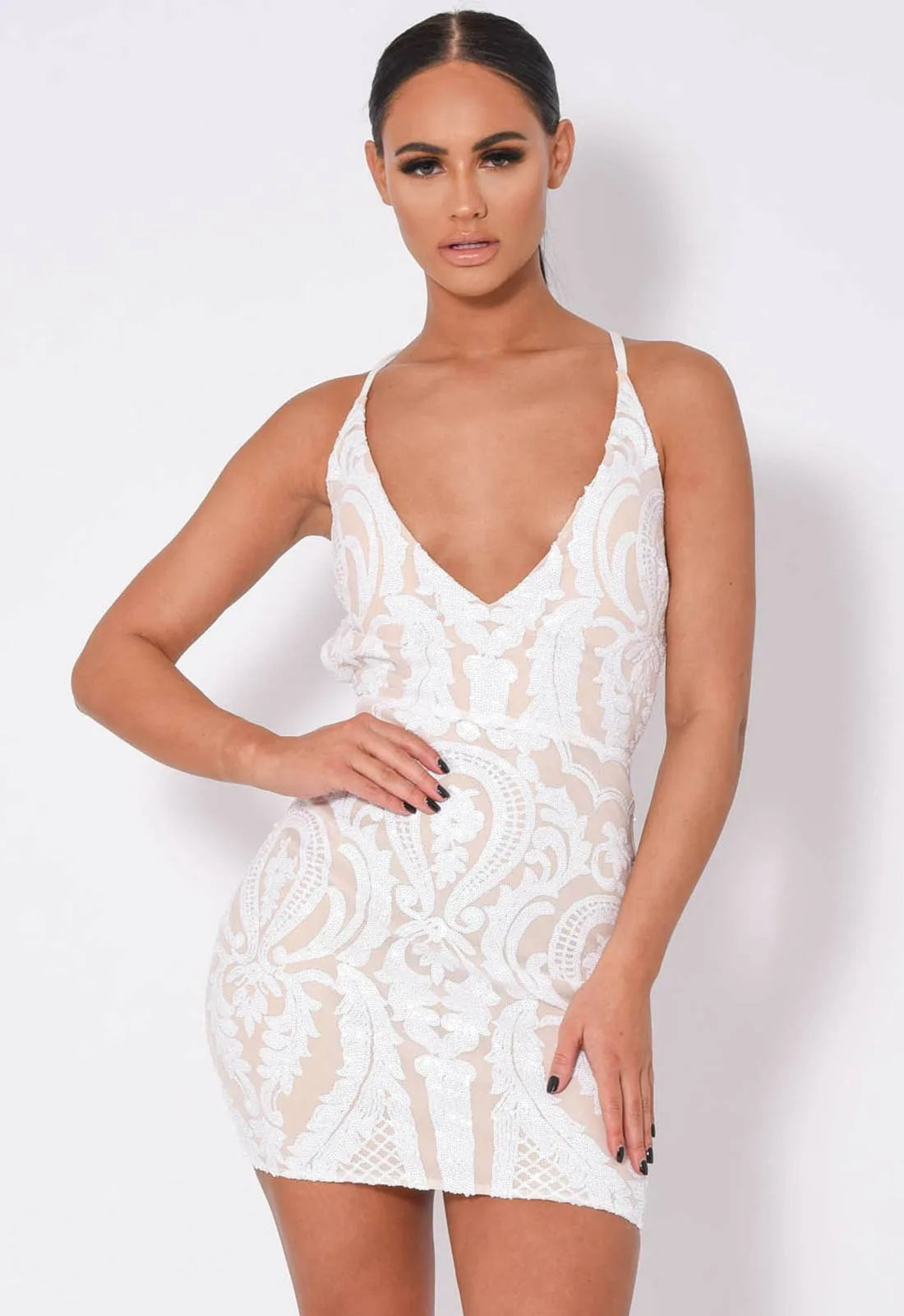 NAZZ Collection White Soho Mini Dress-82790
