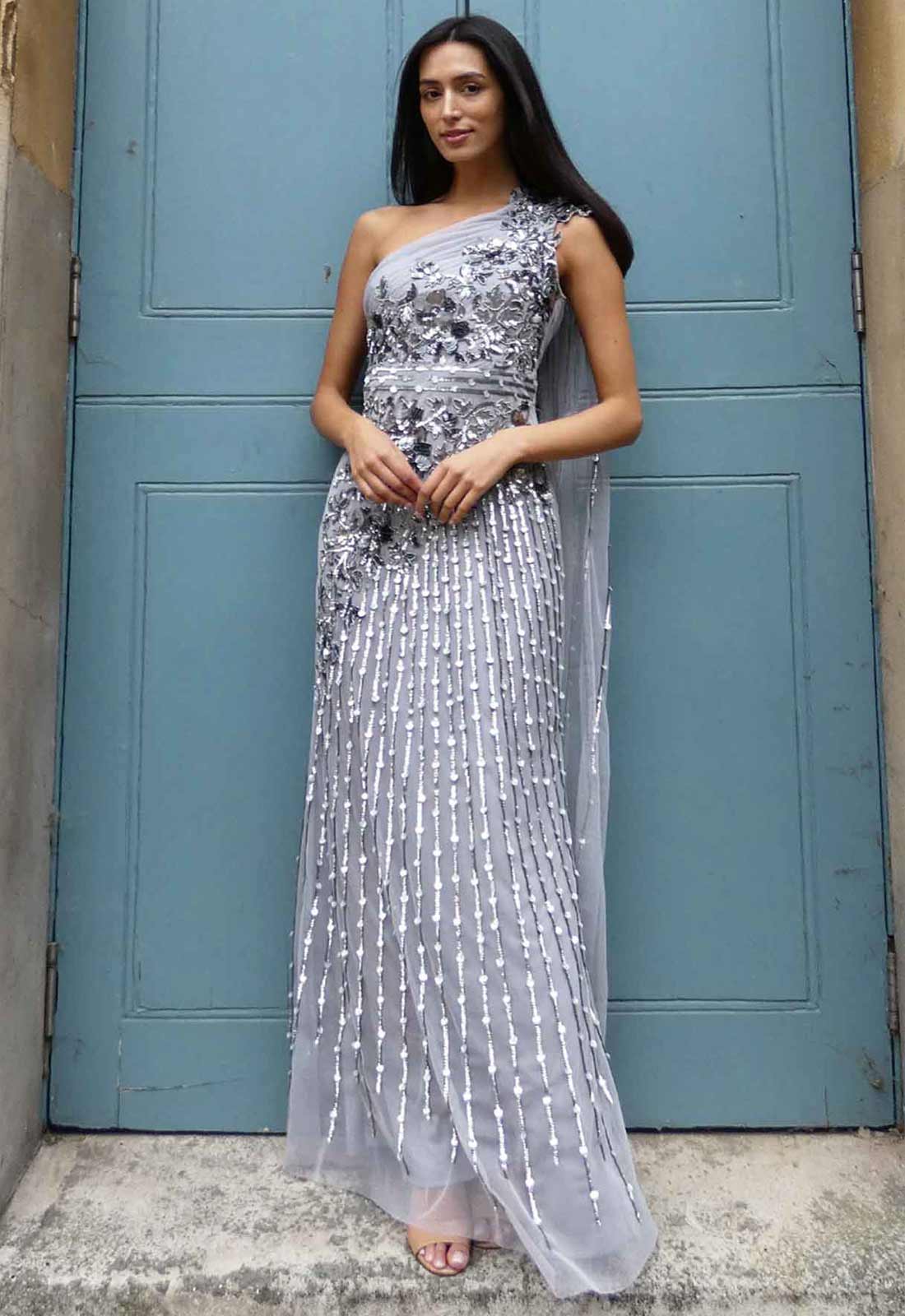 Raishma Couture Grey Sorrel Gown-0