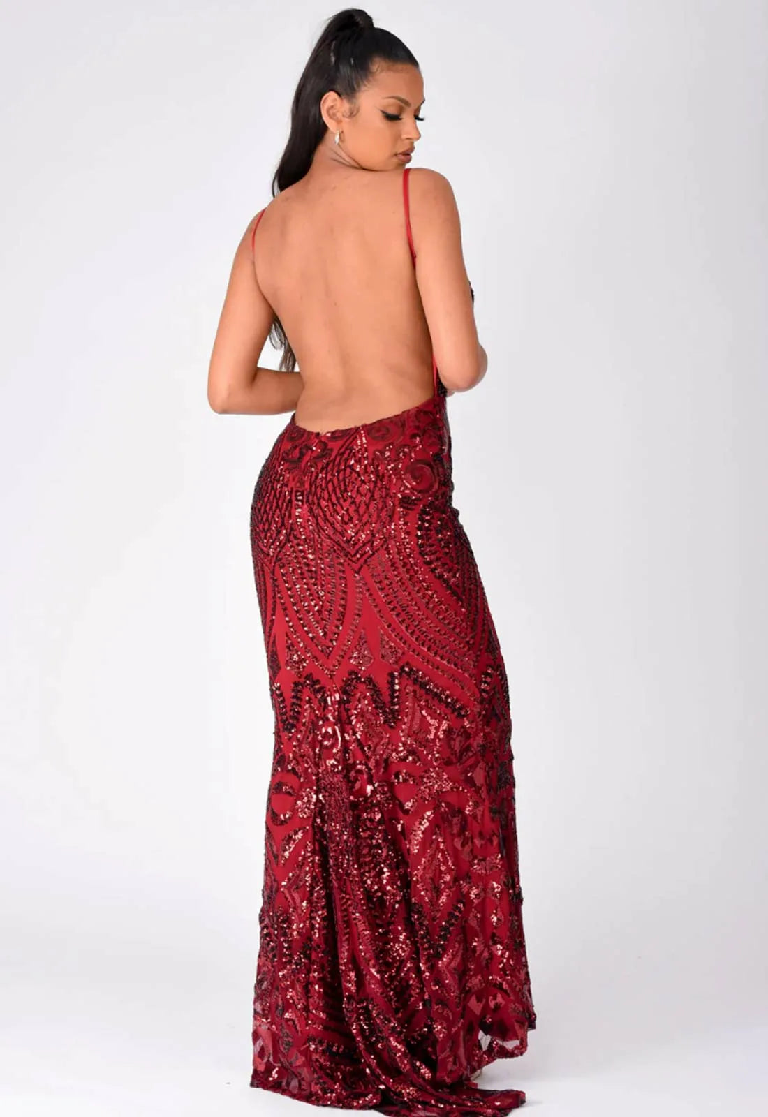 Nazz Collection Red Spotlight Maxi Dress-117769