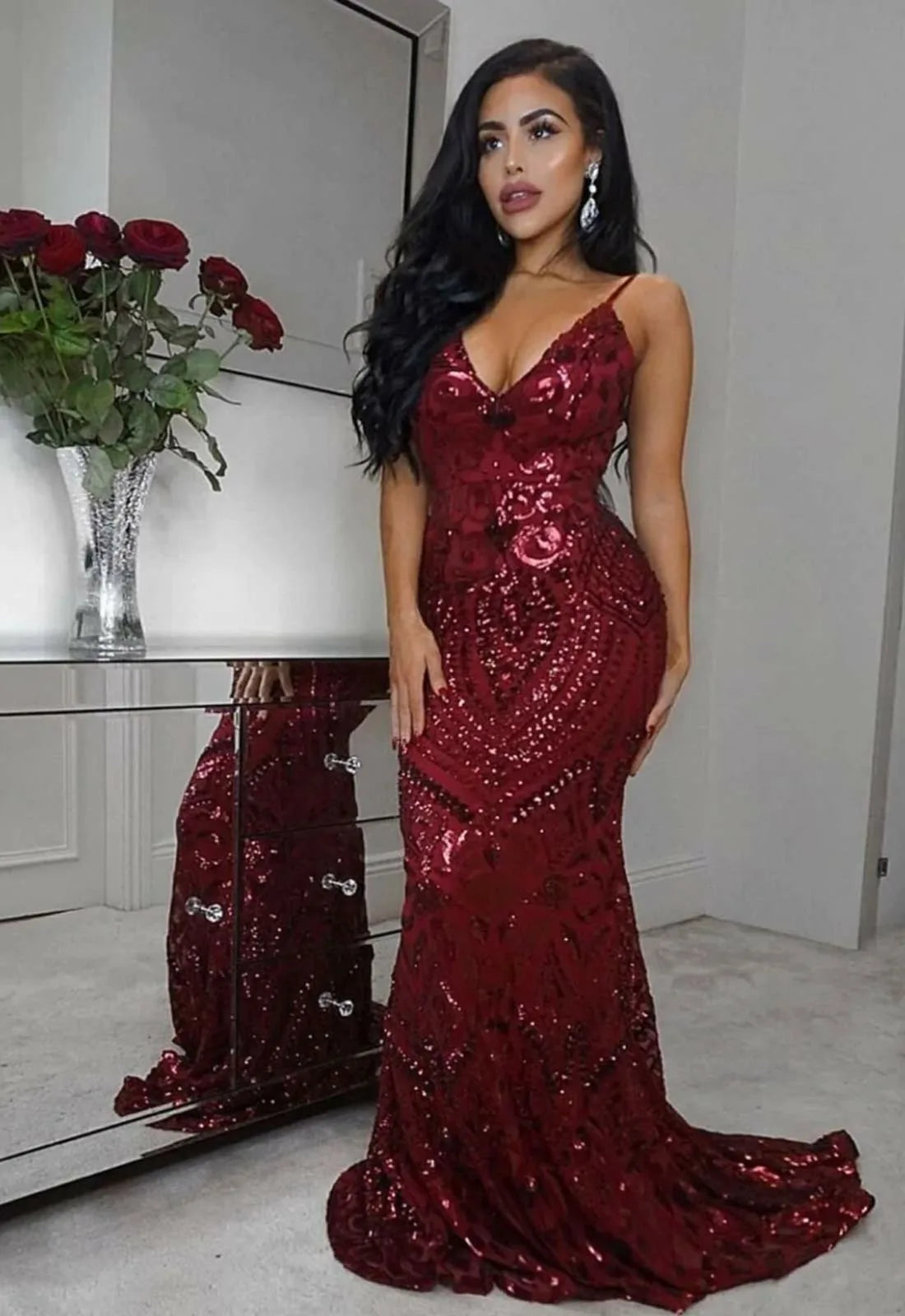nazz collection red Spotlight maxi dress