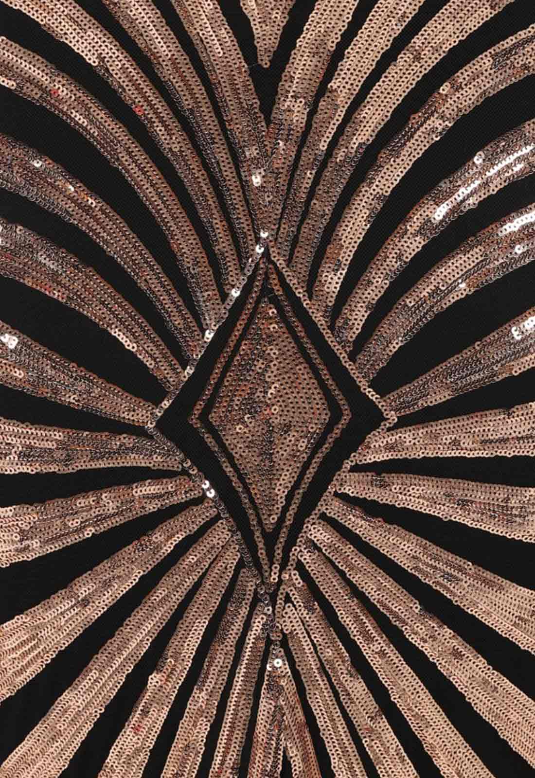 Nazz Collection Black and Gold Timeless Maxi Dress-117008