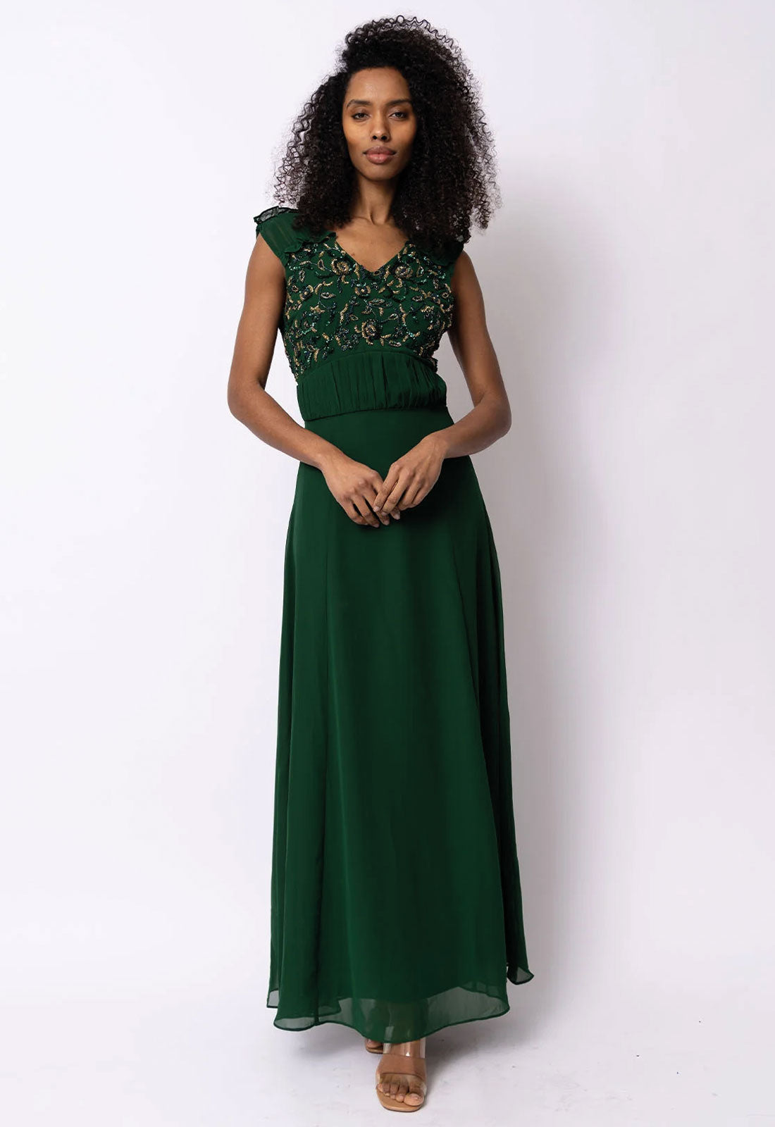 Raishma Couture Green Valerie Maxi Dress