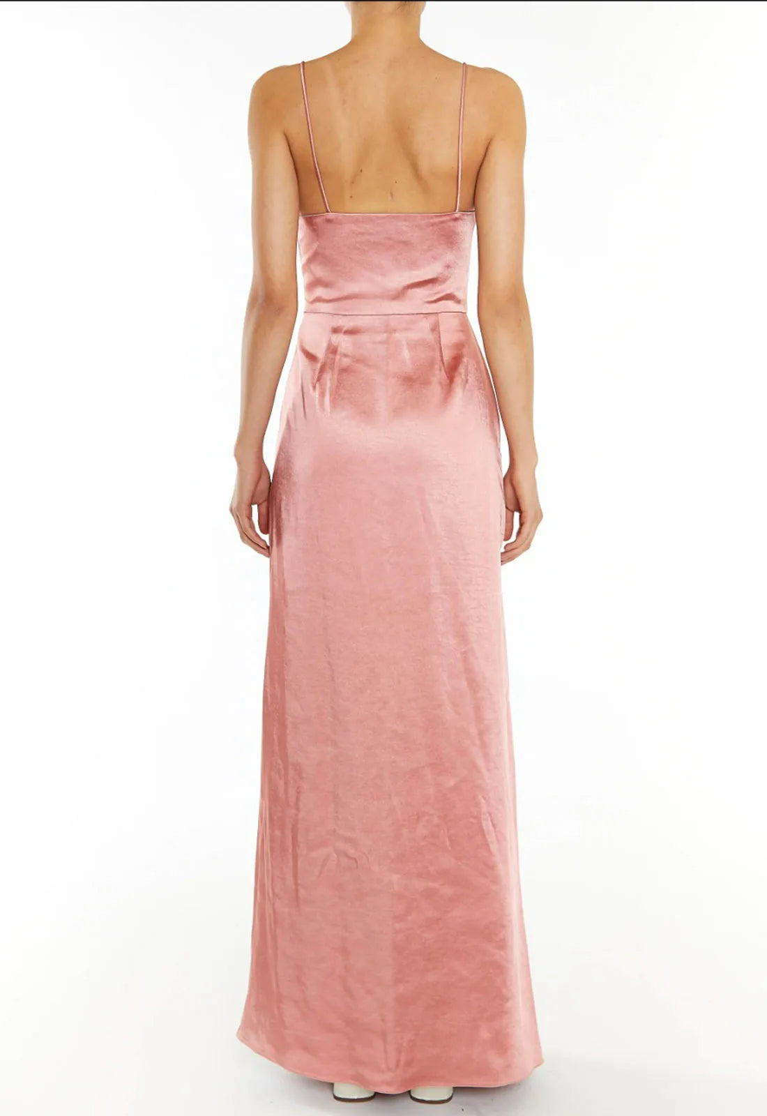 Vivian Peach Cowl Neck Maxi Dress