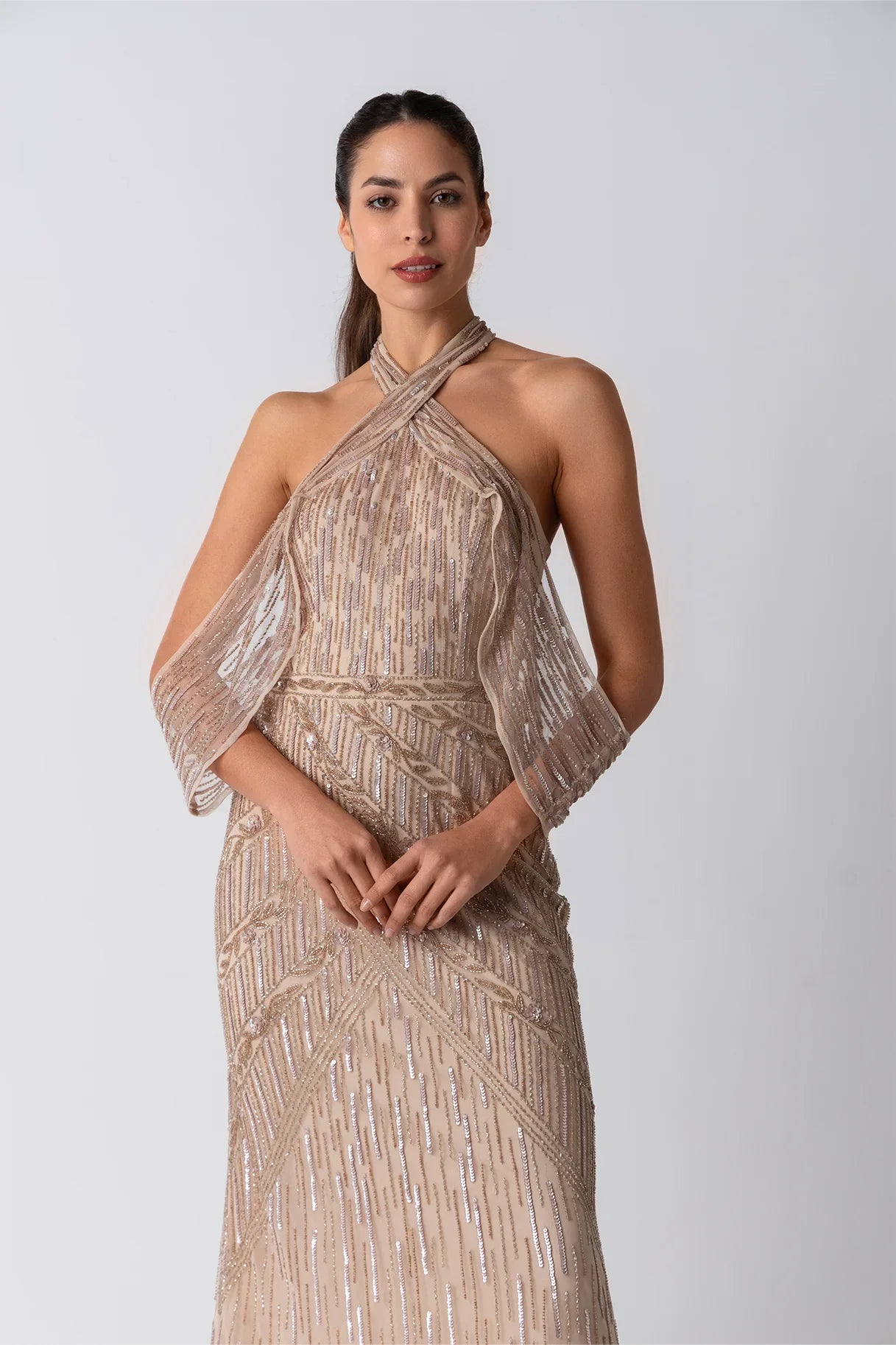 Raishma Couture Nude Mia Nude Gown