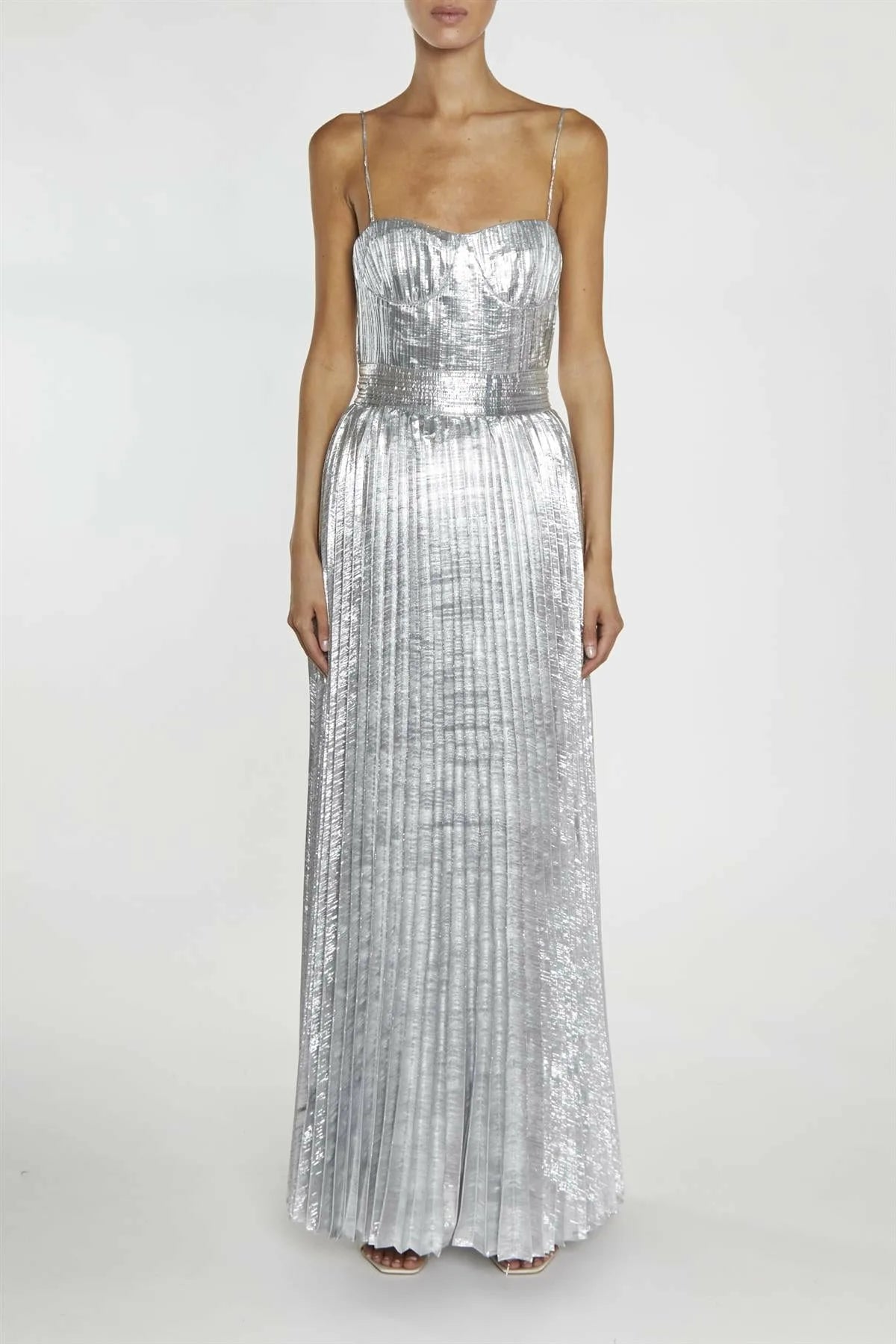Silver Kate Crinkle ballgown dress