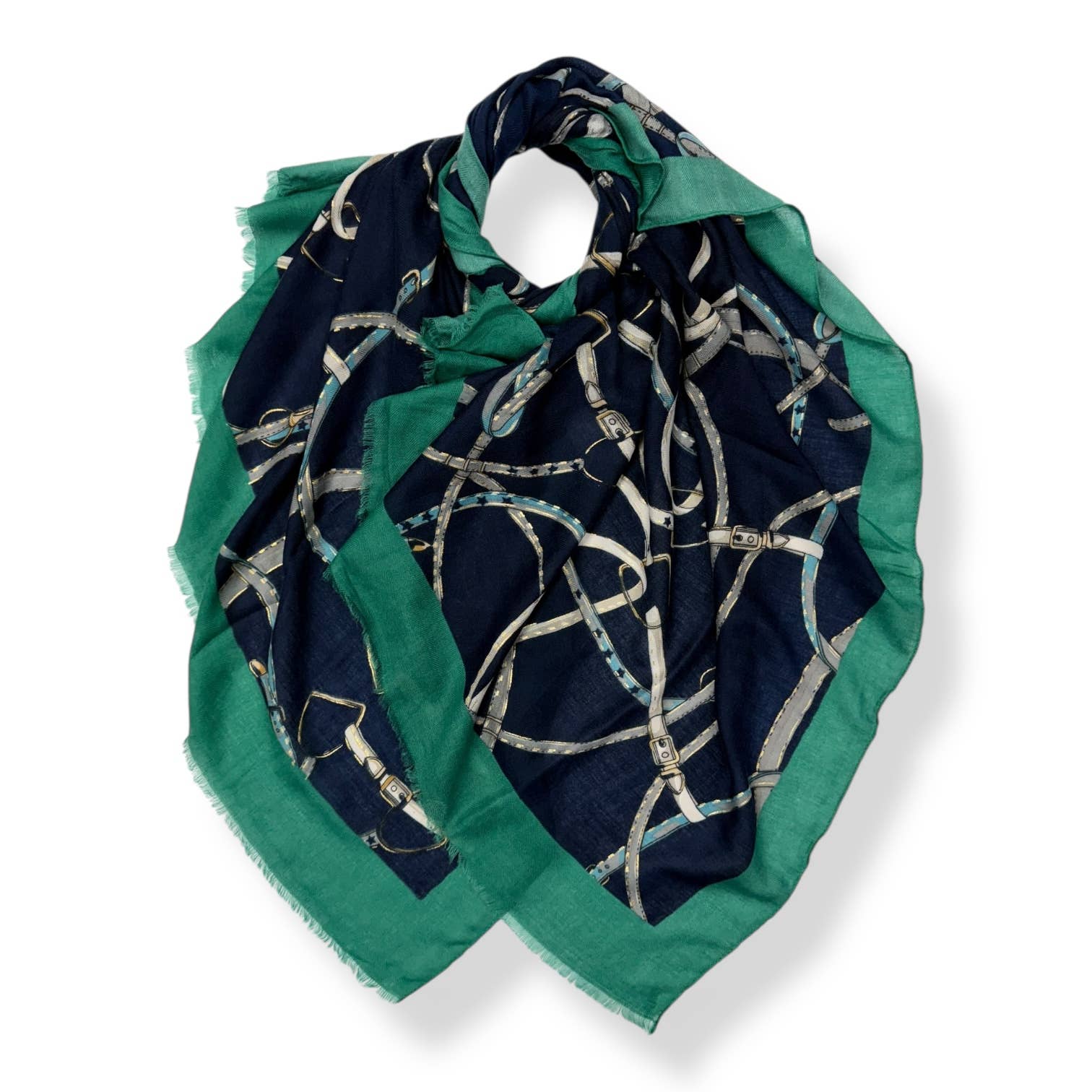 Soul Of Sita Horse Chain Lightweight Scarf : Khaki Mustard