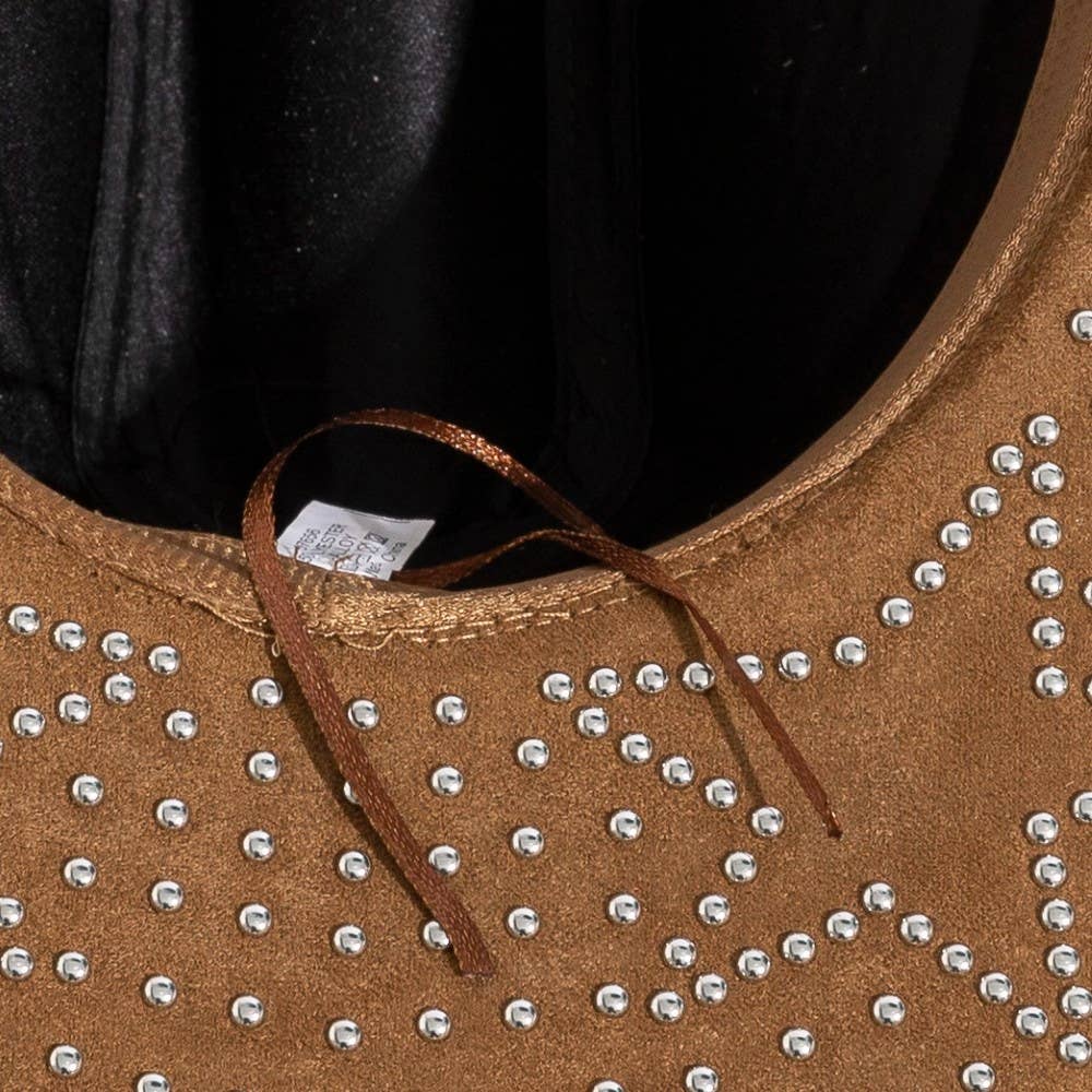 Soul Of Sita Western Studded Star Brim Cowboy Hat: Ka