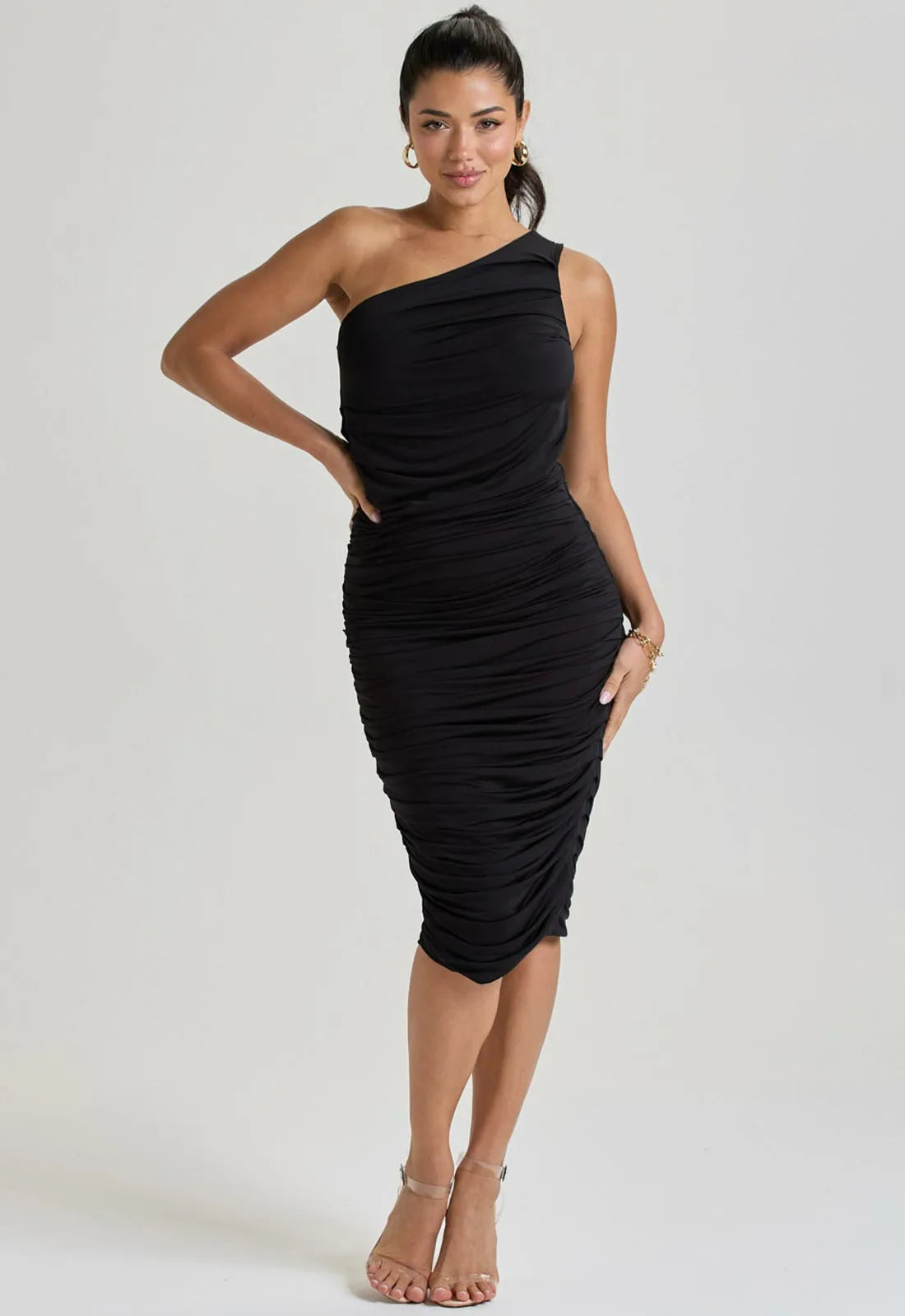 LBD Black Millie Midi Dress
