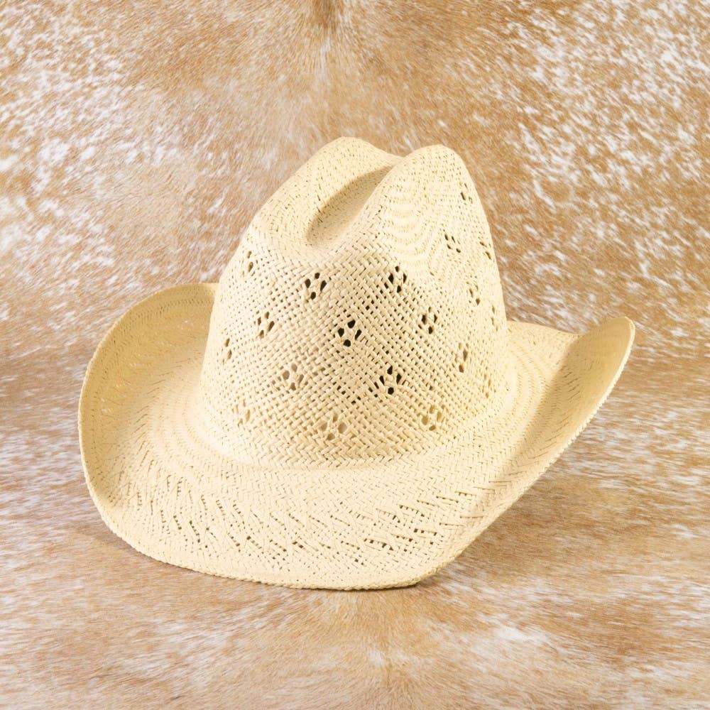 Weave Summer Straw Cowboy Hat: KA