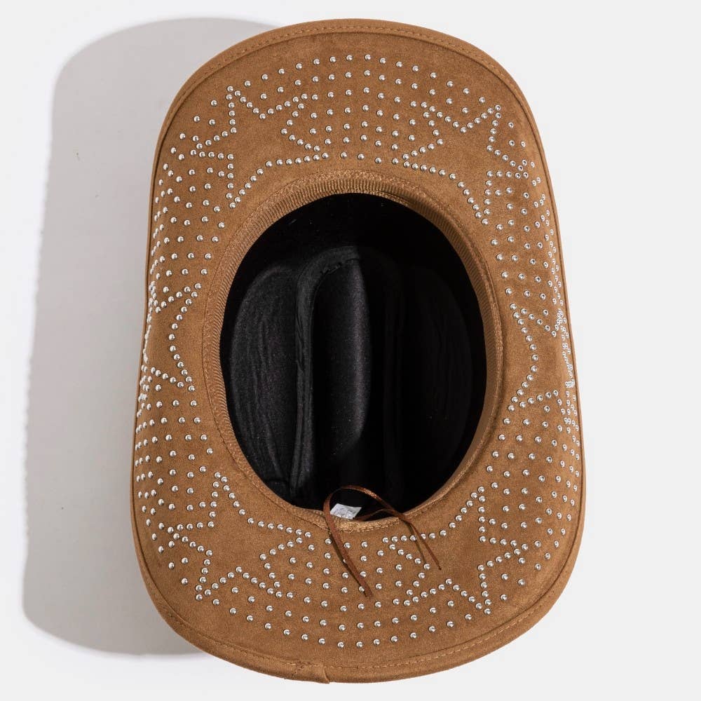 Soul Of Sita Western Studded Star Brim Cowboy Hat: Ka