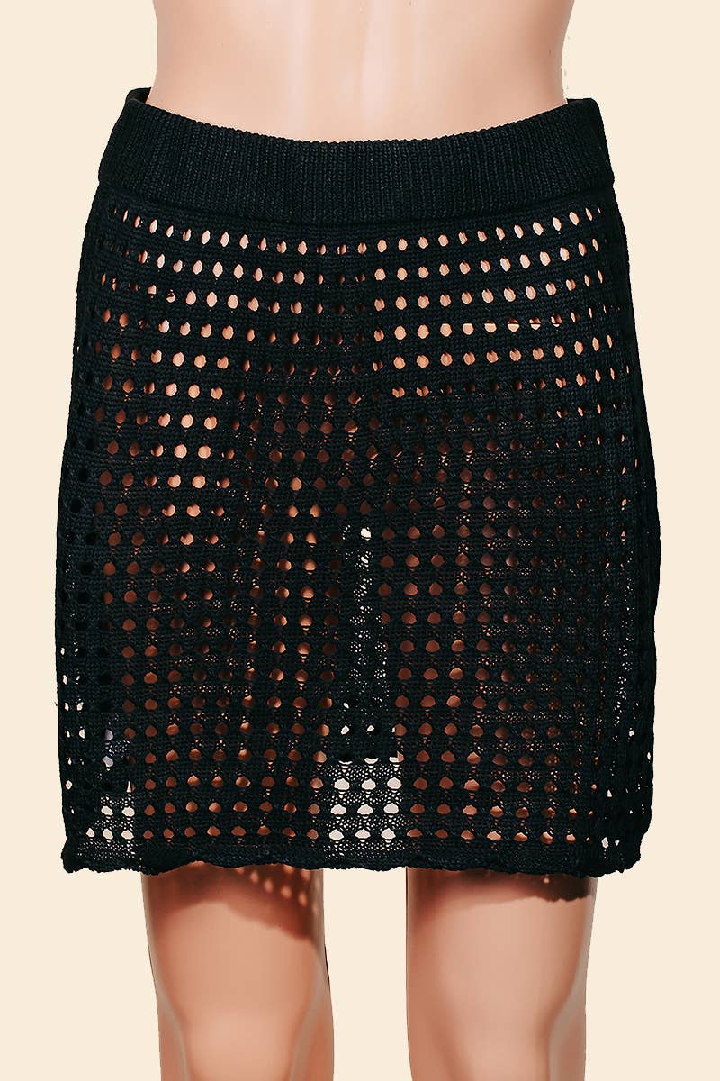 Soul Of Sita Crochet Skirt Cover Up: Wh
