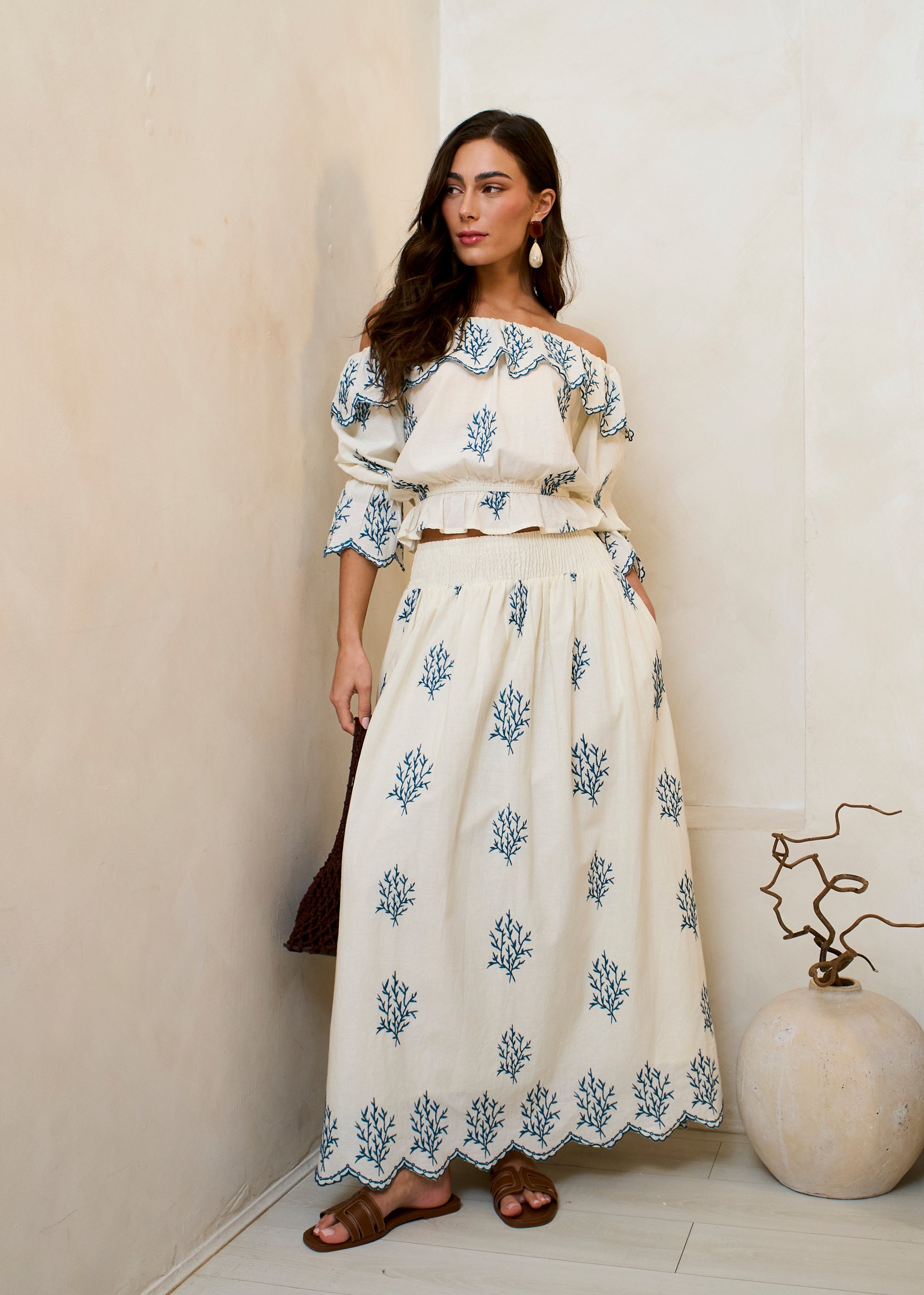 Gini London Marshmallow Maxi Skirt