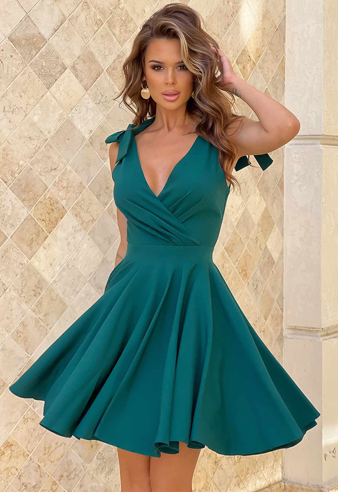 LBD Exclusive Teal Betsy Skater Dress