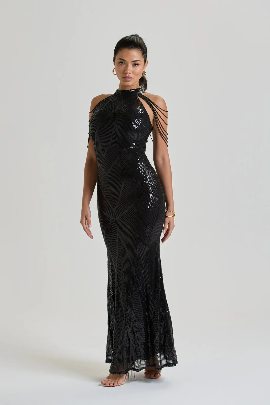 LBD Collection Black Kim Maxi Dress