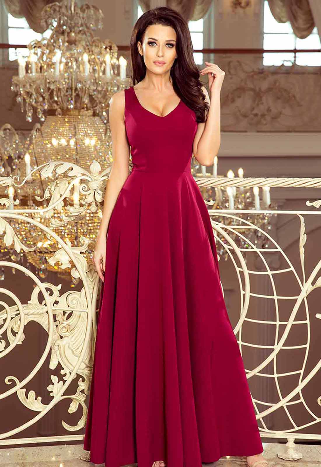 LBD Exclusive Burgundy Maxi Dress-116888