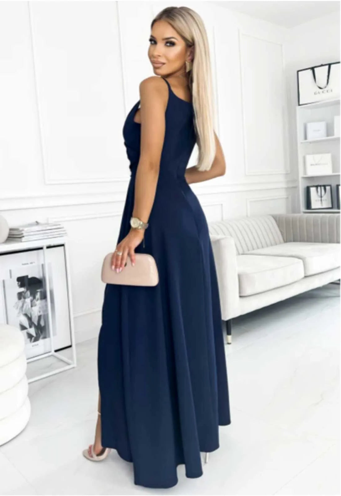 LBD Exclusive Blue Chiara Maxi Dress