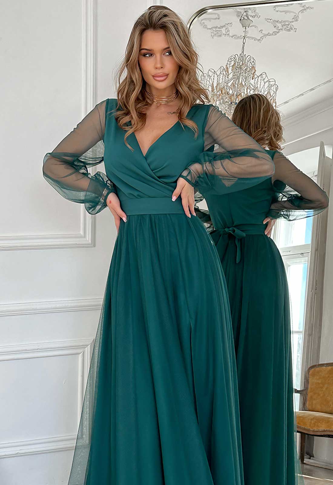 LBD Exclusive Green Rachel Maxi Dress