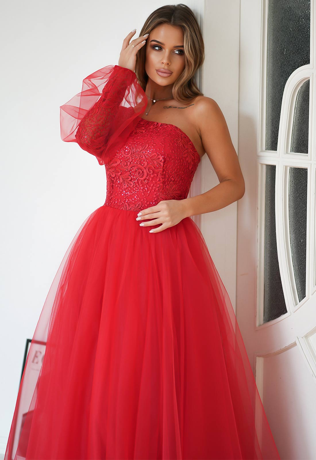 LBD Exclusive Red Blair Prom Dress