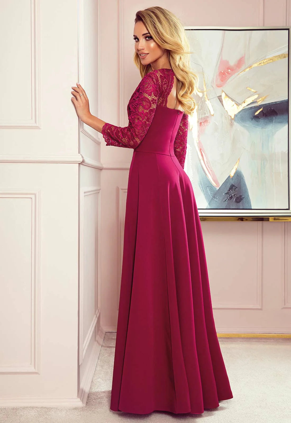 LBD Exclusive Burgundy Amber Maxi Dress-103070