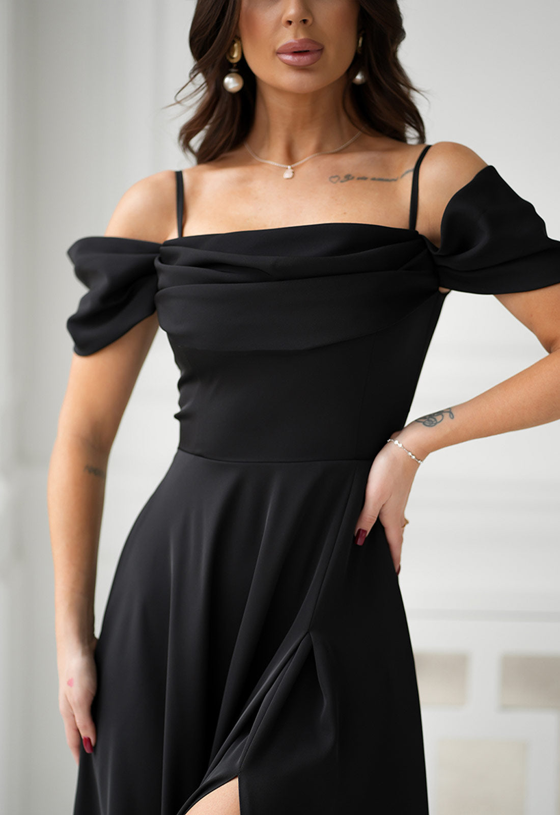 LBD Exclusive Black Madeline Maxi Dress