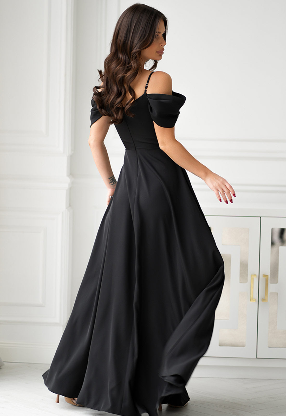 LBD Exclusive Black Madeline Maxi Dress