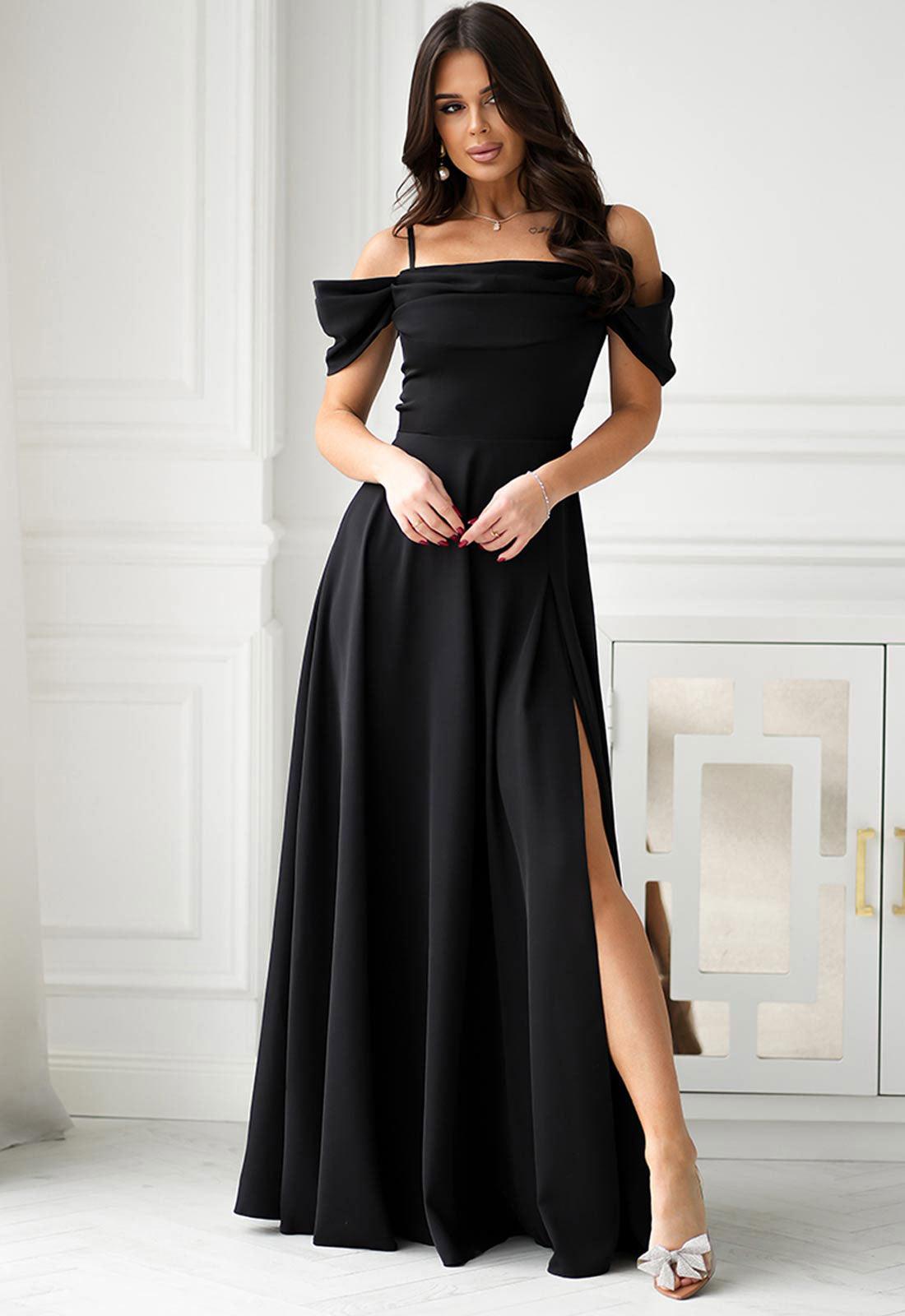 LBD Exclusive Black Madeline Maxi Dress
