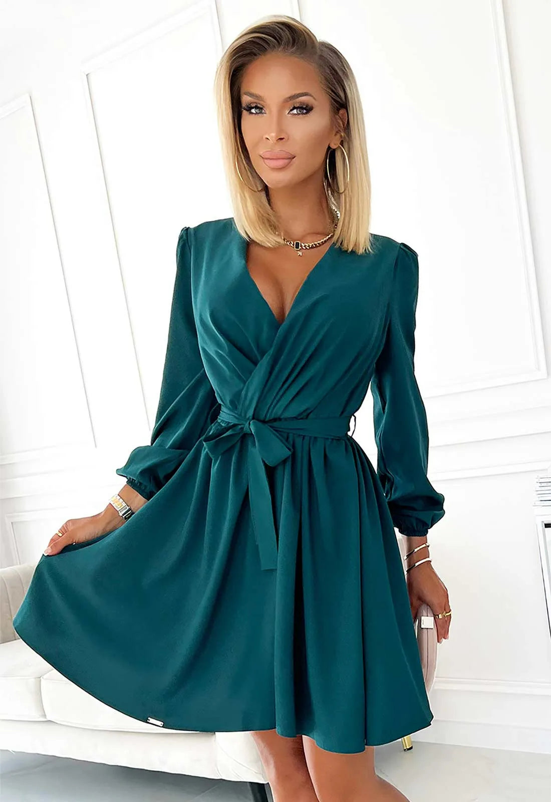 LBD Exclusive Green Bindy Dress-0