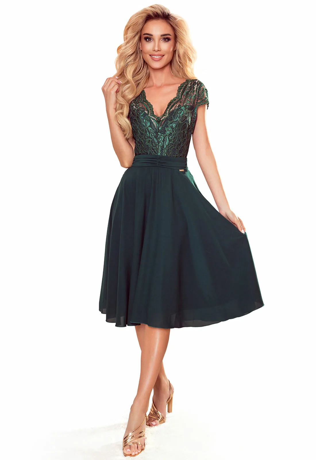 LBD Exclusive Green Linda Party Dress-116777