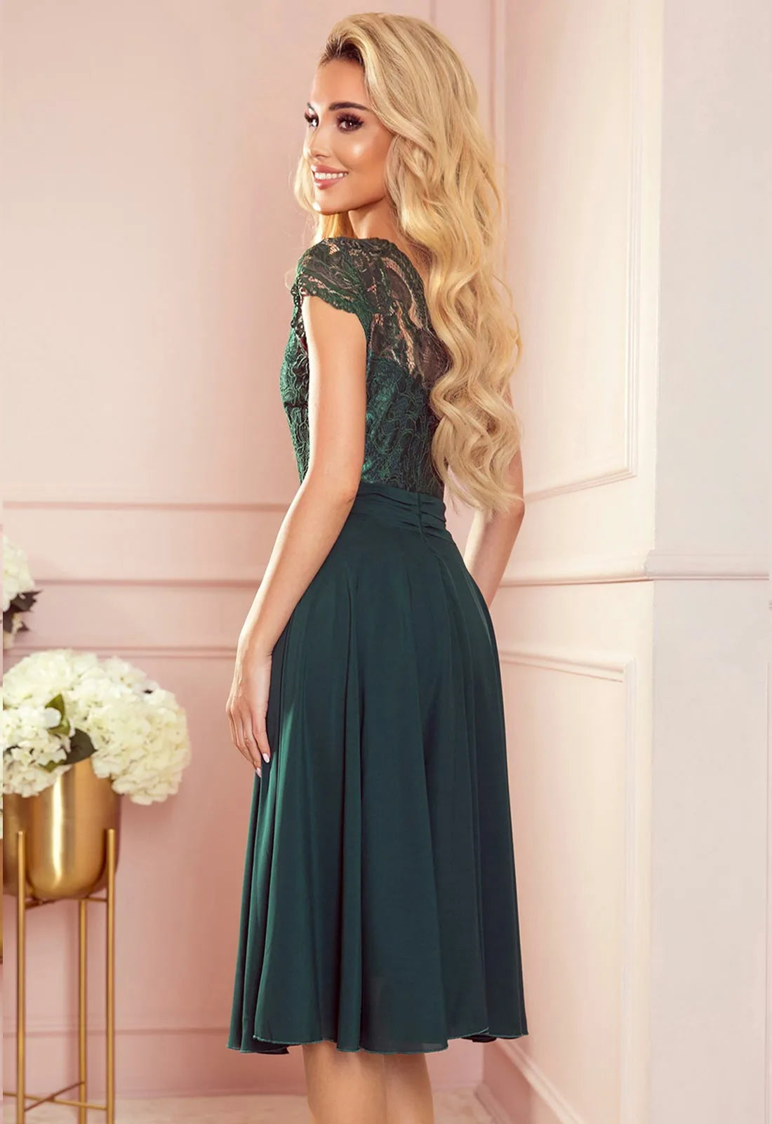LBD Exclusive Green Linda Party Dress-116779