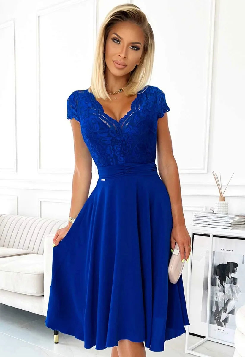LBD Exclusive Blue Linda Party Dress